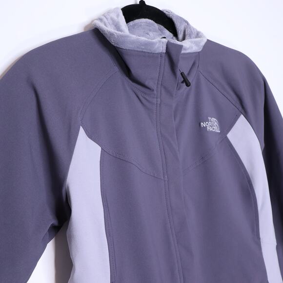 THE NORTH FACE Ruby Raschel Fleece Jacket Gray Full Zip High Neck Women's S - Picture 4 of 9